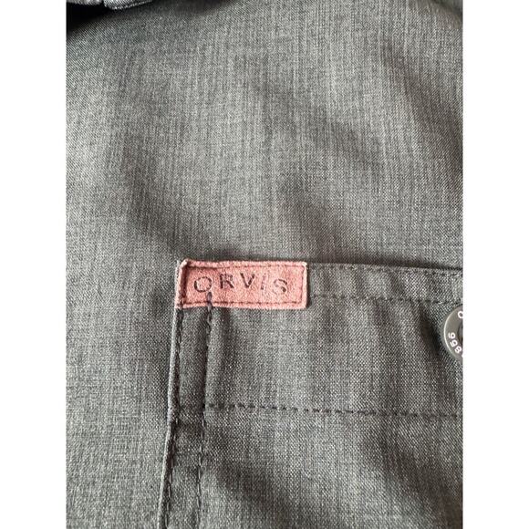 Orvis Shirt Men XXL Classic Button Down Hunter Green Short Sleeve Outdoor Active - Picture 8 of 10